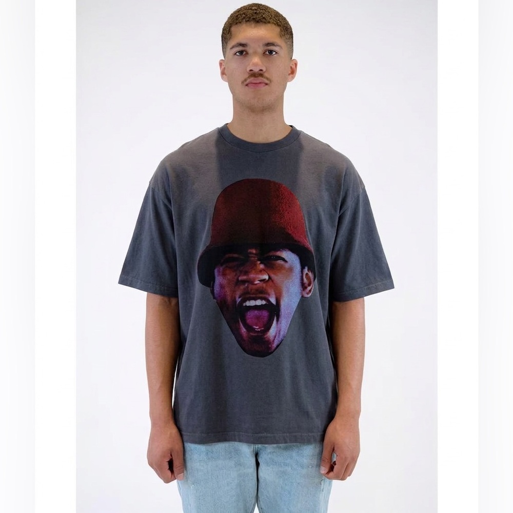 Limited Edition Cross Colours x LL Cool J x Rock The Bells tee in Charcoal Sz M